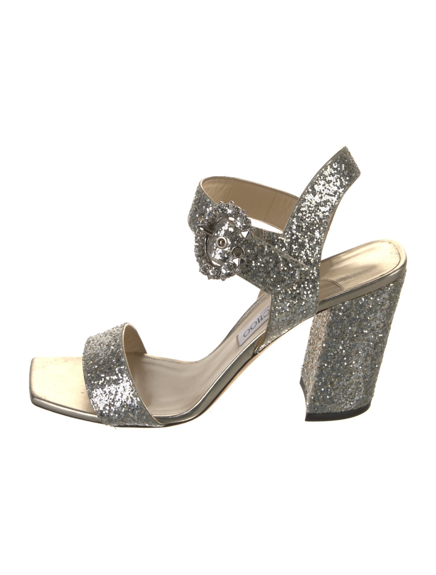 Jimmy Choo Glitter Glitter Accents Sandals