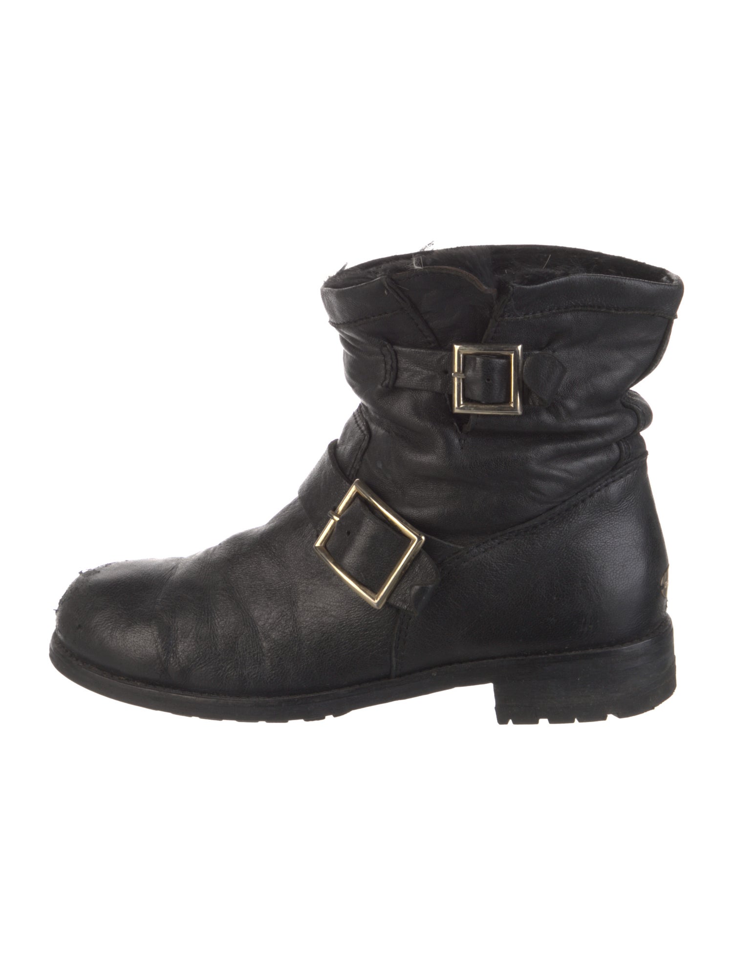 Jimmy Choo Leather Moto Boots