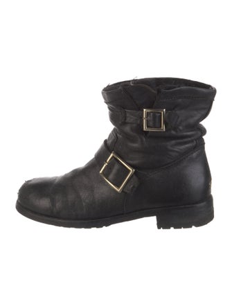 Jimmy Choo Leather Moto Boots