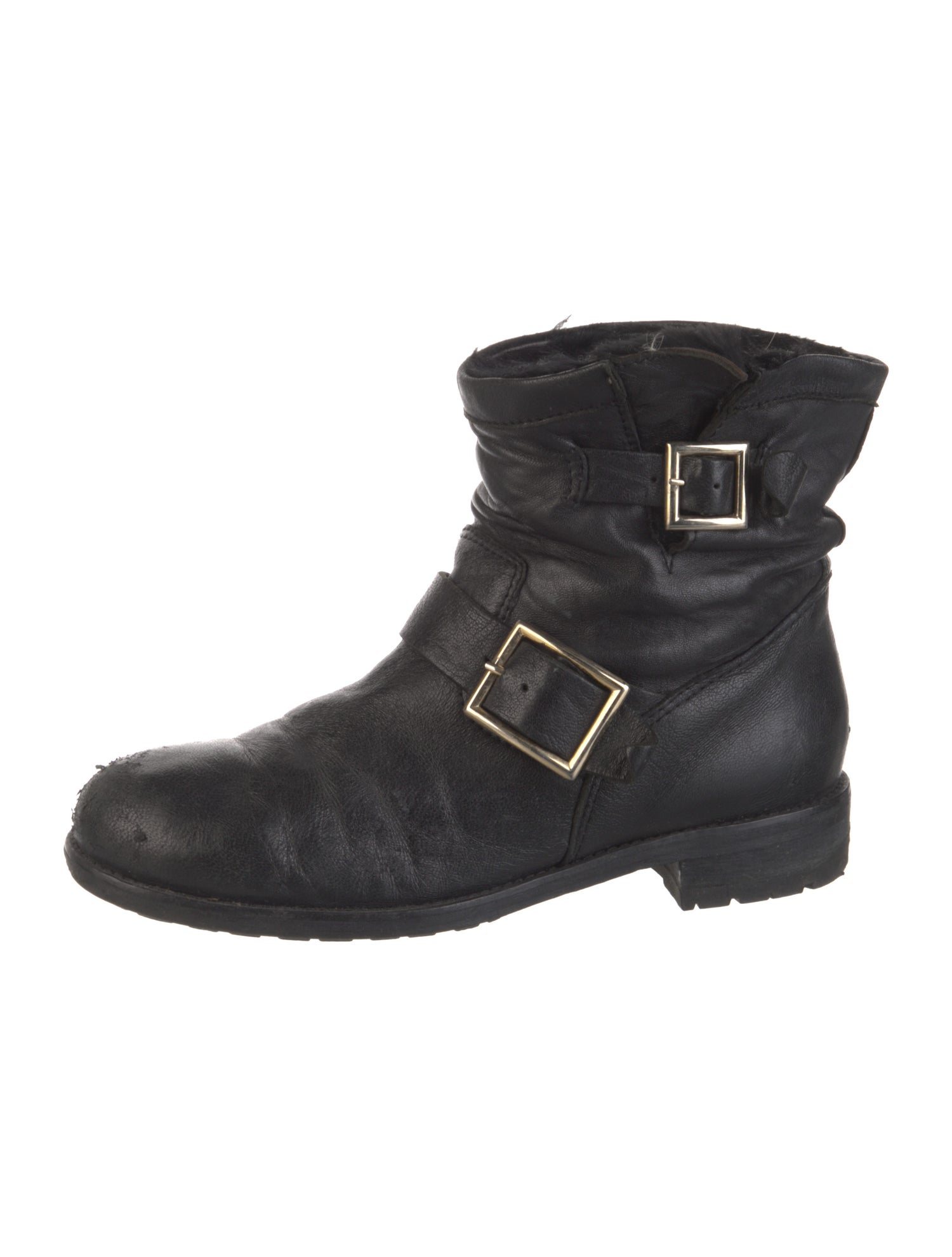 Jimmy Choo Leather Moto Boots