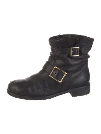 Jimmy Choo Leather Moto Boots
