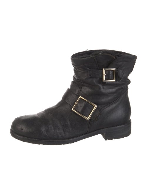 Jimmy Choo Leather Moto Boots
