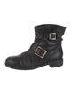 Jimmy Choo Leather Moto Boots