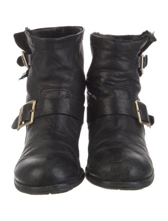 Jimmy Choo Leather Moto Boots
