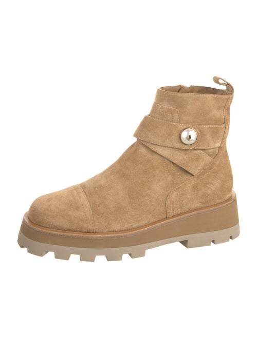 Jimmy Choo Suede Leather Trim Embellishment Boots