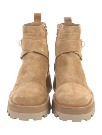 Jimmy Choo Suede Leather Trim Embellishment Boots