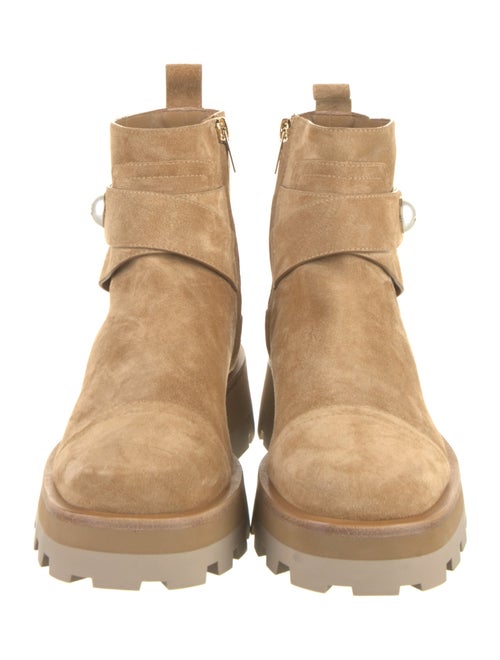 Jimmy Choo Suede Leather Trim Embellishment Boots