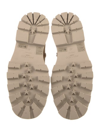 Jimmy Choo Suede Leather Trim Embellishment Boots