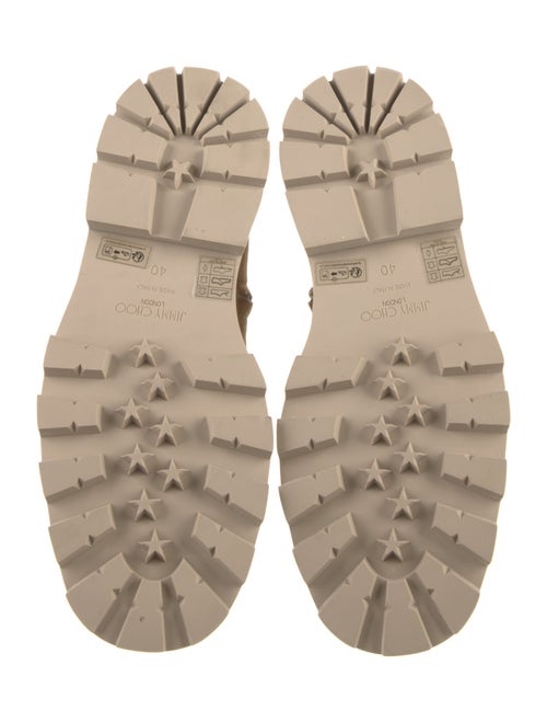 Jimmy Choo Suede Leather Trim Embellishment Boots