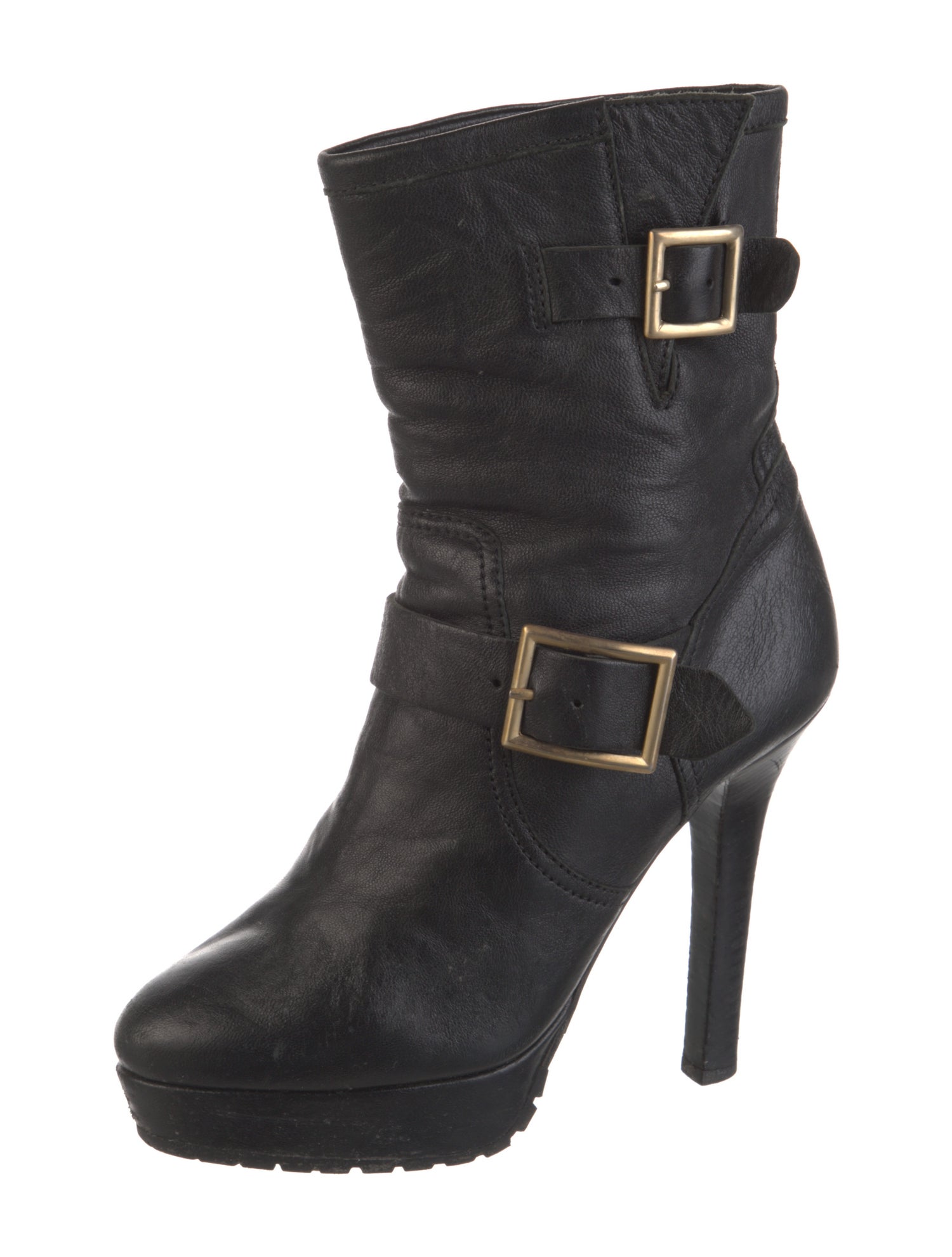 Jimmy Choo Leather Moto Boots
