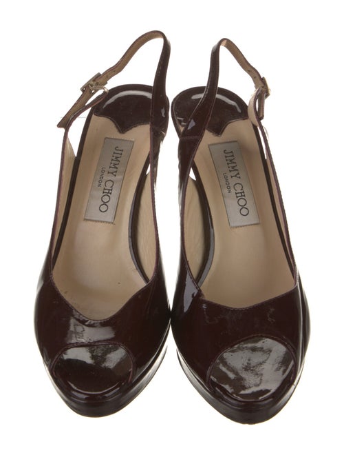 Jimmy Choo Patent Leather Slingback Sandals