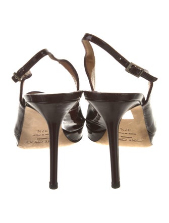 Jimmy Choo Patent Leather Slingback Sandals