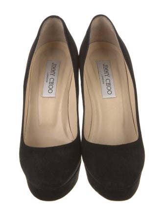 Jimmy Choo Suede Leather Trim Embellishment Pumps