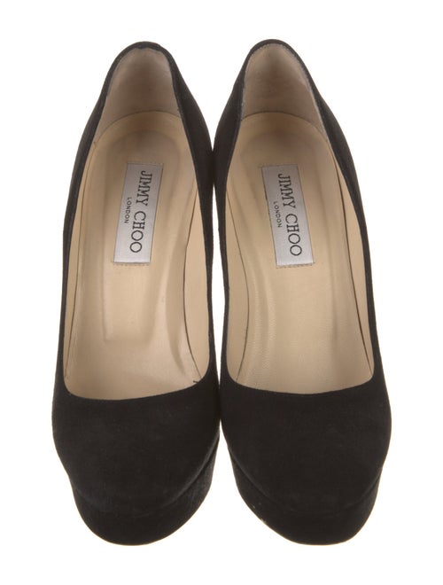 Jimmy Choo Suede Leather Trim Embellishment Pumps