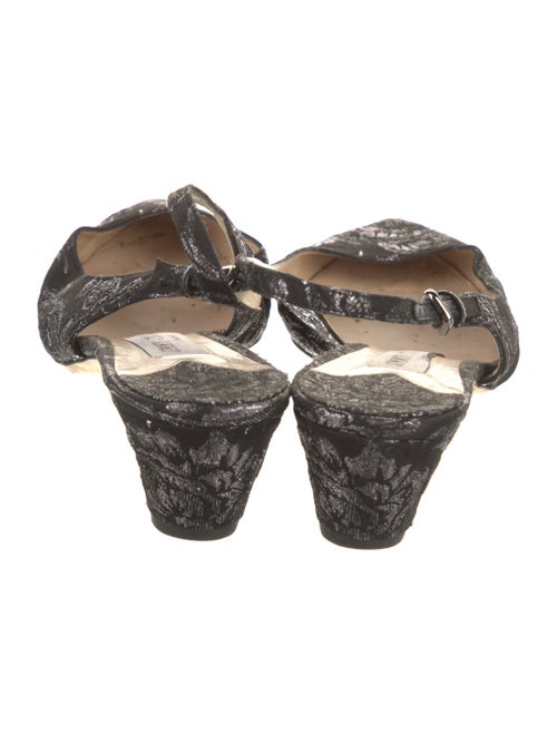 Jimmy Choo Jacquard Floral Print Slingback Pumps