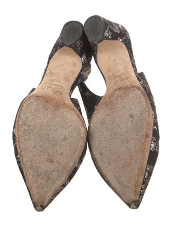 Jimmy Choo Jacquard Floral Print Slingback Pumps