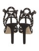 Jimmy Choo Faux Pearl Accents Suede Gladiator Sandals