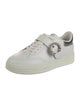 Jimmy Choo Leather Crystal Embellishments Sneakers