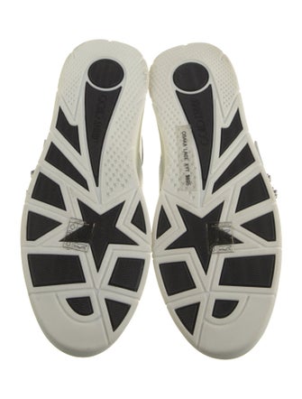 Jimmy Choo Leather Crystal Embellishments Sneakers