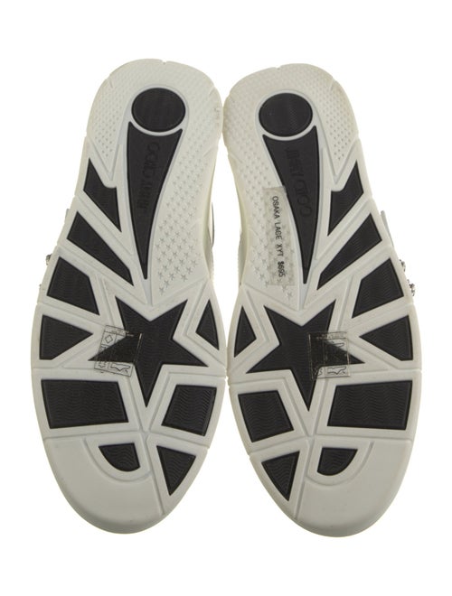 Jimmy Choo Leather Crystal Embellishments Sneakers