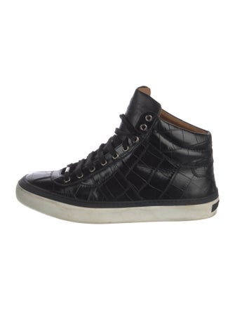 Jimmy Choo Embossed Leather Sneakers