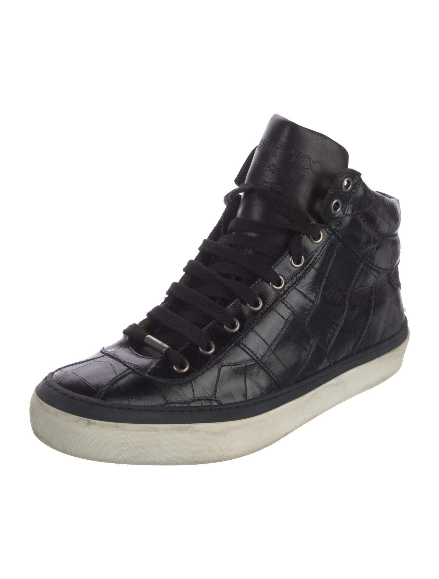 Jimmy Choo Embossed Leather Sneakers
