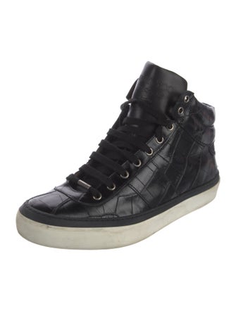 Jimmy Choo Embossed Leather Sneakers