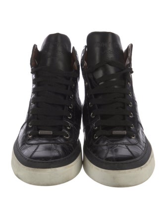 Jimmy Choo Embossed Leather Sneakers