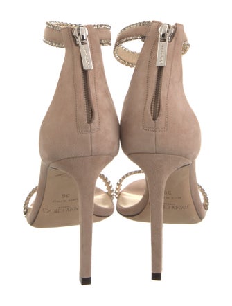 Jimmy Choo Suede Crystal Embellishments Sandals