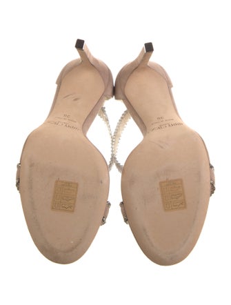 Jimmy Choo Suede Crystal Embellishments Sandals