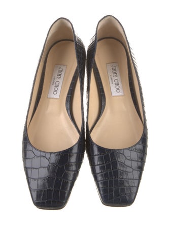 Jimmy Choo Leather Animal Print Ballet Flats