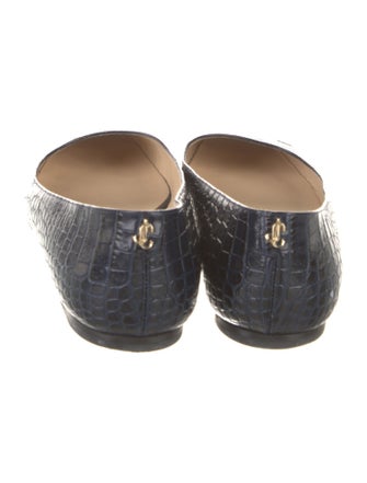 Jimmy Choo Leather Animal Print Ballet Flats