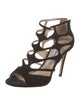 Jimmy Choo Suede Cutout Accent Gladiator Sandals