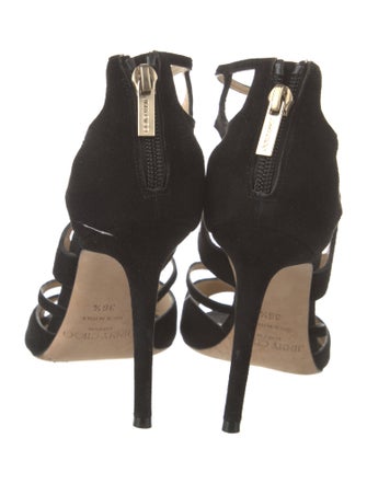 Jimmy Choo Suede Cutout Accent Gladiator Sandals