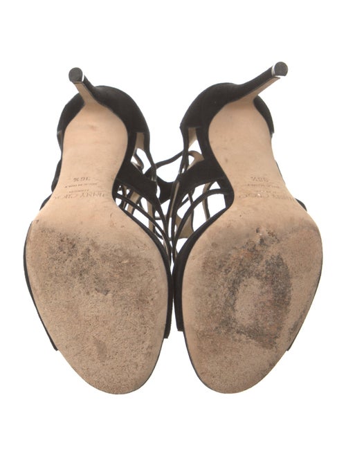 Jimmy Choo Suede Cutout Accent Gladiator Sandals
