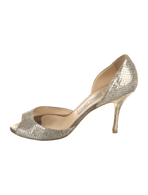Jimmy Choo Glitter Animal Print D'Orsay Pumps
