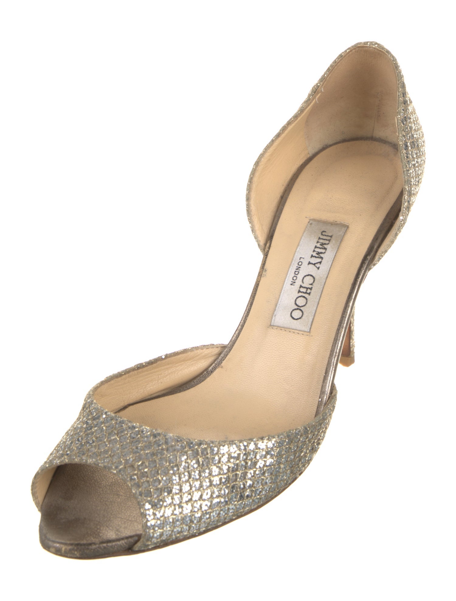 Jimmy Choo Glitter Animal Print D'Orsay Pumps