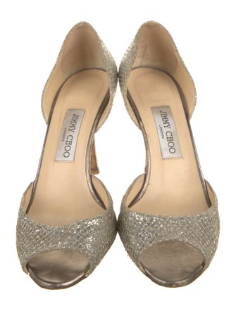 Jimmy Choo Glitter Animal Print D'Orsay Pumps