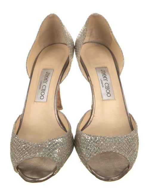 Jimmy Choo Glitter Animal Print D'Orsay Pumps