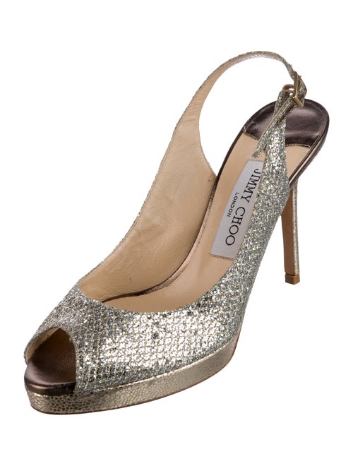 Jimmy Choo Glitter Glitter Accents Slingback Pumps