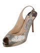 Jimmy Choo Glitter Glitter Accents Slingback Pumps