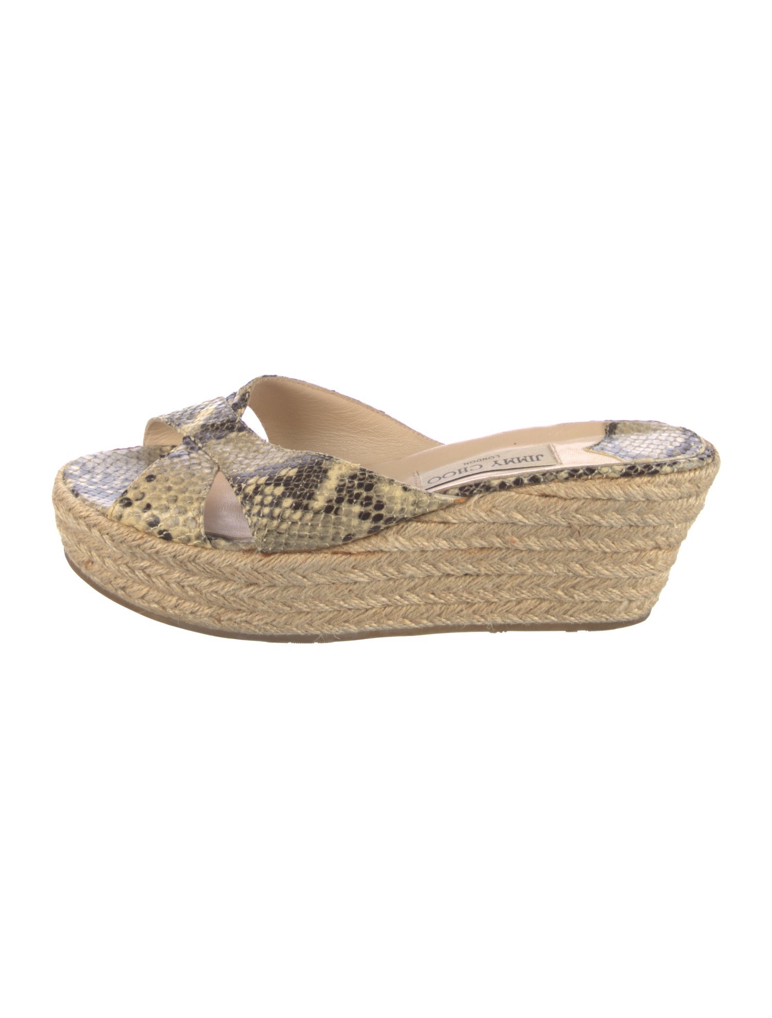 Jimmy Choo Snakeskin Animal Print Espadrilles