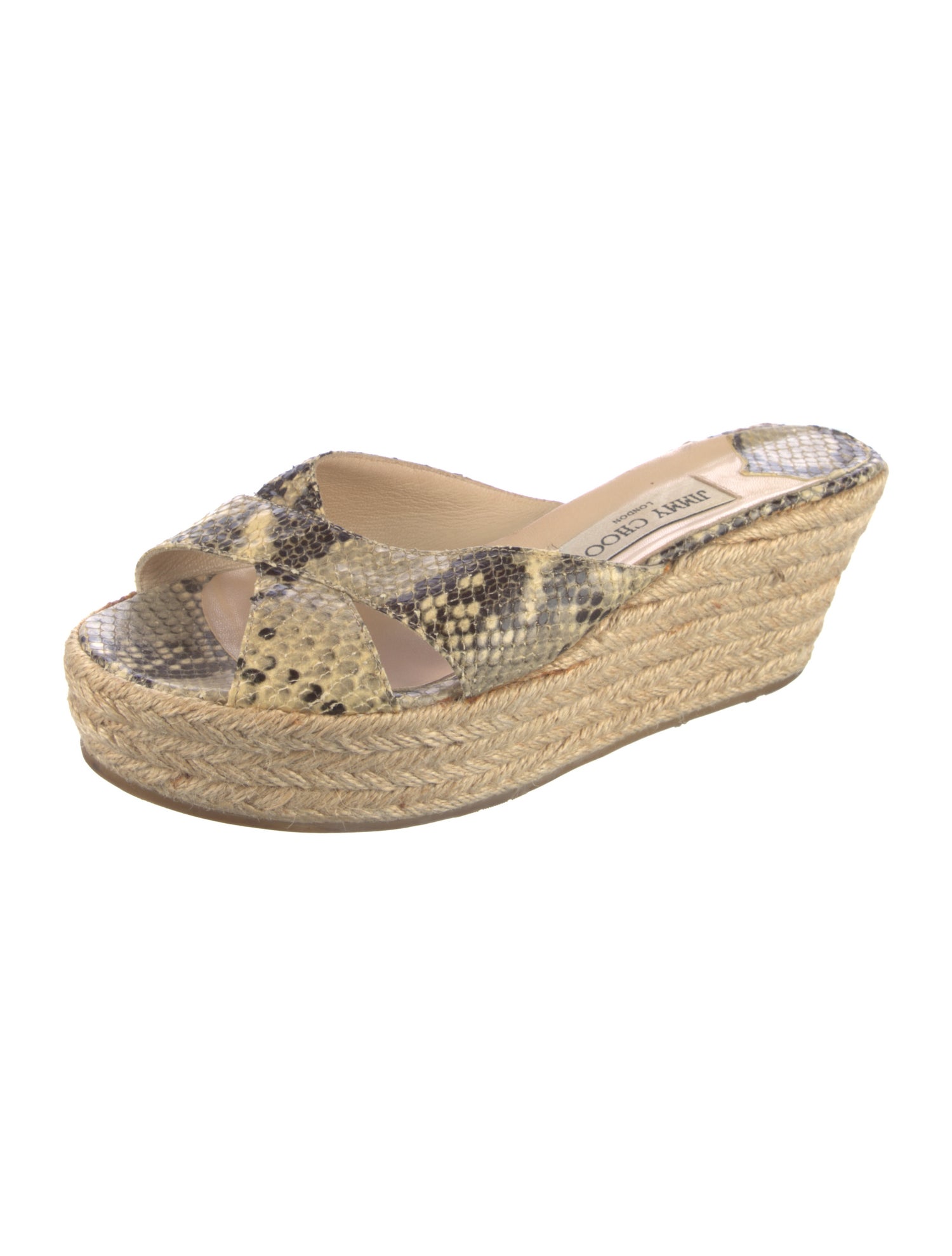 Jimmy Choo Snakeskin Animal Print Espadrilles