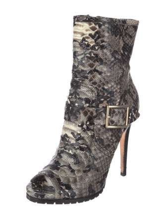 Jimmy Choo Snakeskin Animal Print Boots