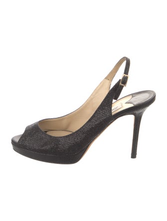Jimmy Choo Glitter Glitter Accents Slingback Pumps