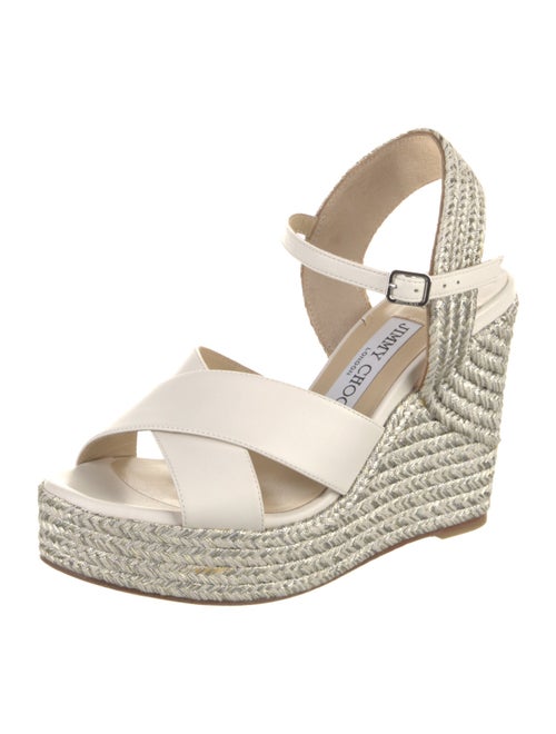 Jimmy Choo Leather Printed Espadrilles