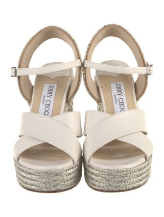 Jimmy Choo Leather Printed Espadrilles