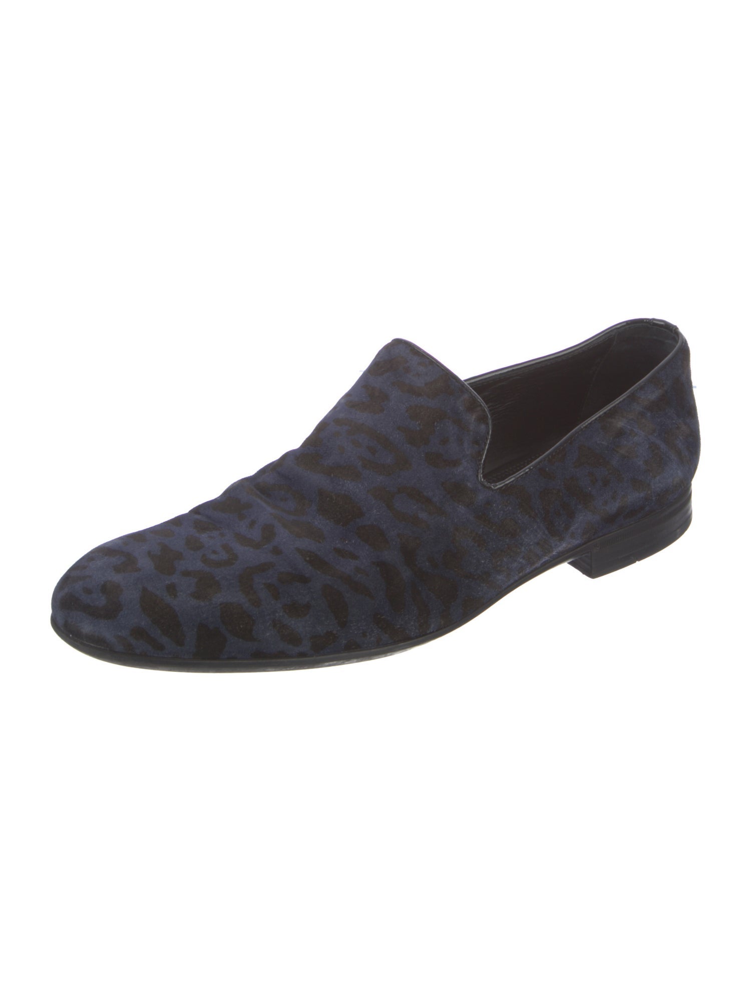 Jimmy Choo Suede Animal Print Loafers