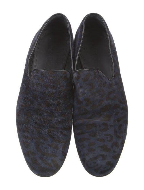 Jimmy Choo Suede Animal Print Loafers