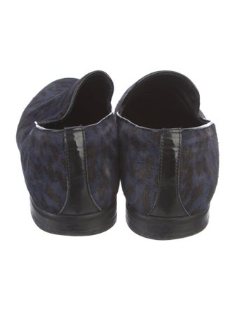Jimmy Choo Suede Animal Print Loafers